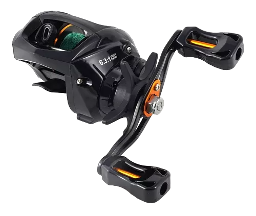 Carretilha Pesca Perfil Baixo Lizard Laranja