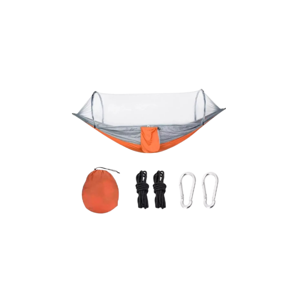 Rede De Dormir Com Mosquiteiro Automática Laranja