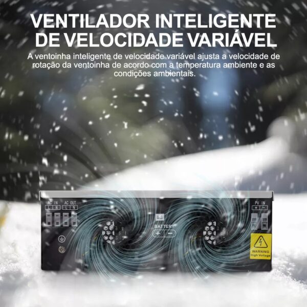 Inversor Solar Hibrido 3200w 24v/220v Onda Senoidal Pura Lcd Mppt 80a 400voc - Imagem 4