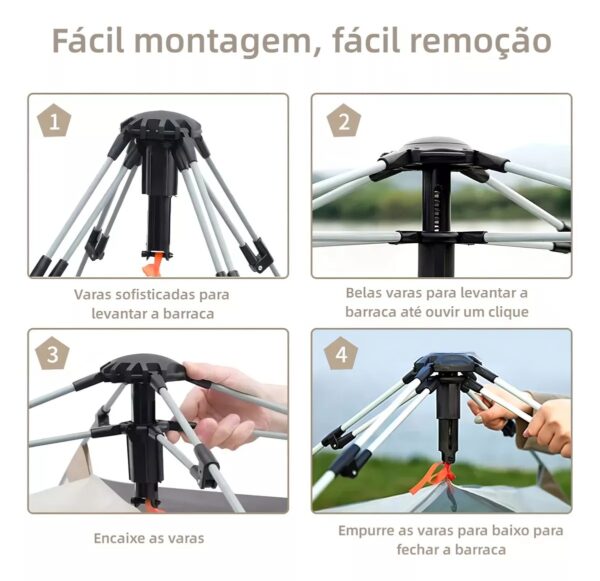 Barraca De Camping 5/8 Pessoas Automática Azul - Imagem 3