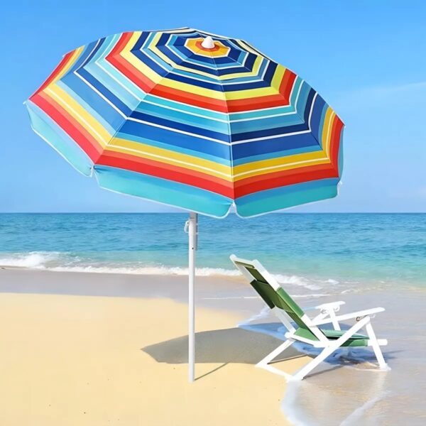 Guarda Sol Alumínio Articulável Praia 2.6M Colorido - Imagem 4