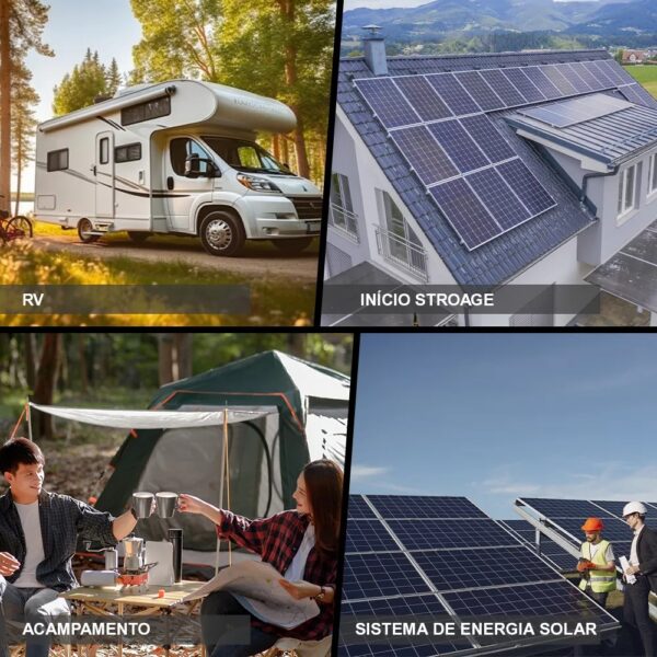 Inversor Solar Hibrido 3200w 24v/220v Onda Senoidal Pura Lcd Mppt 80a 400voc - Imagem 3