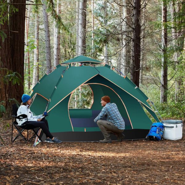 Barraca de Camping Acampamento Automática 4/5 Pessoas Verde Escuro - Imagem 3