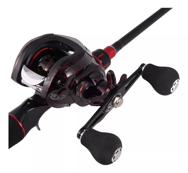 Carretilha De Pesca Vermelho 18 Rolamentos 7.1:1 8KG - Imagem 4